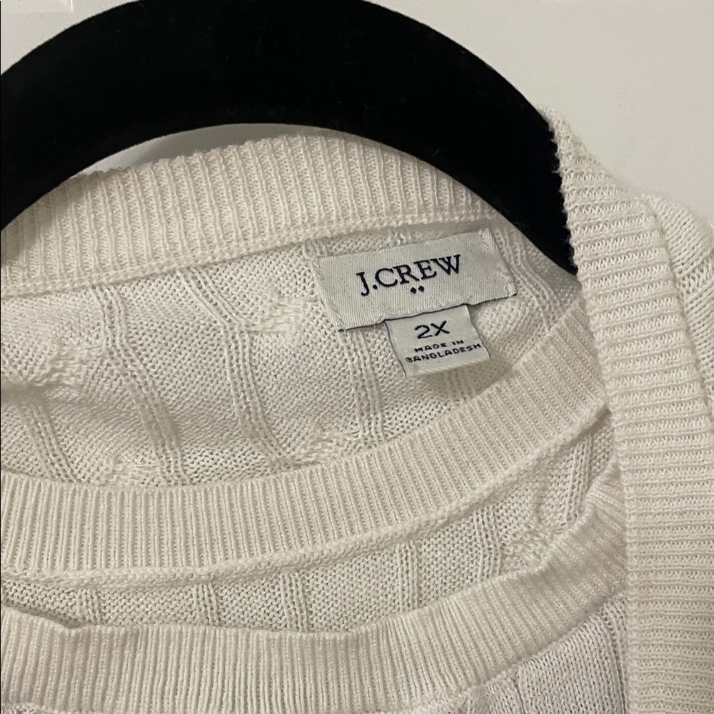 J. Crew Cream Cable Knit Cardigan - Picture 2 of 3